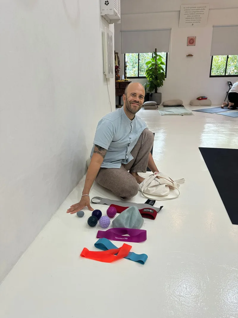 TRE® training session with somatic practice equipment
