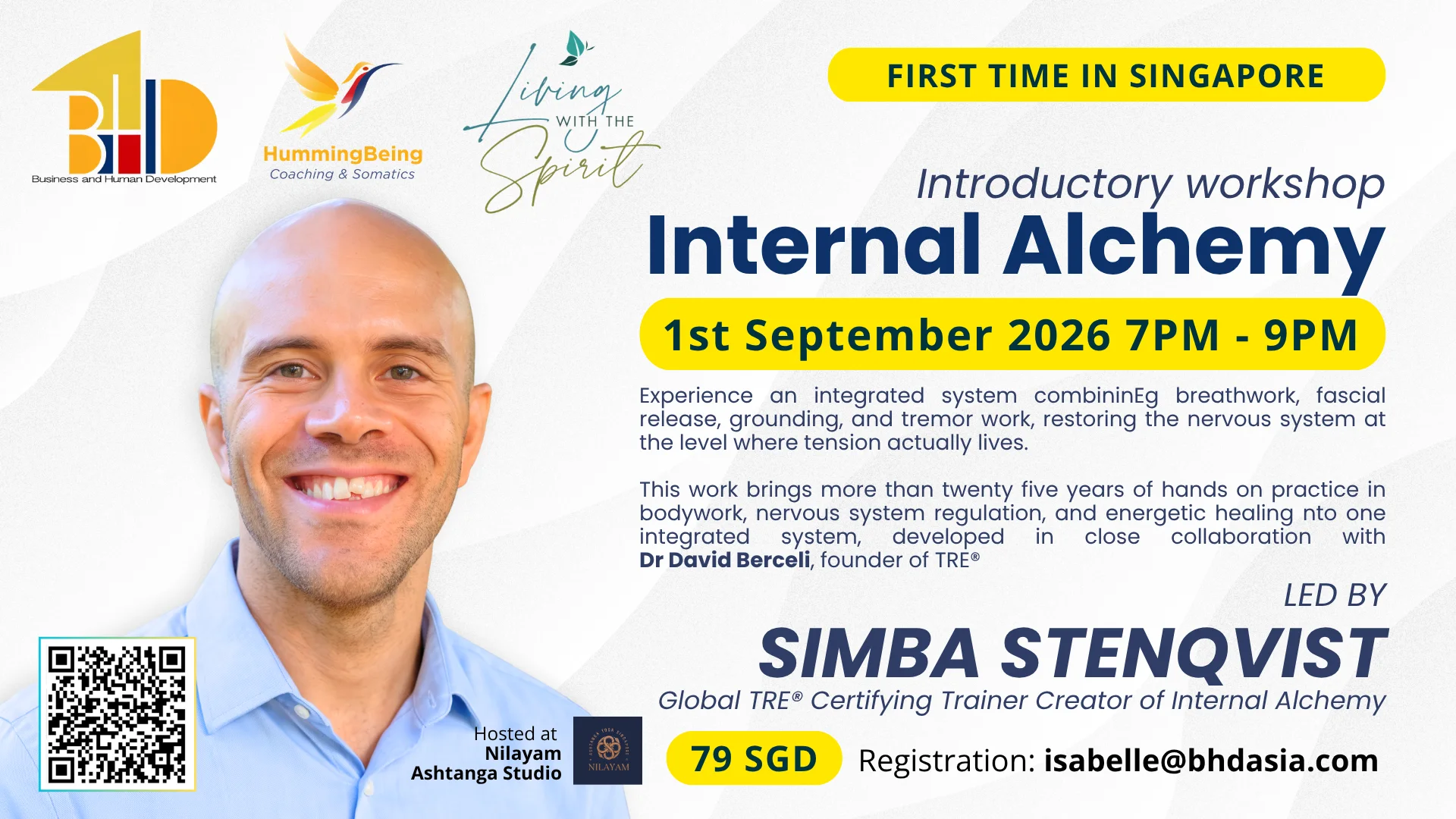 Internal Alchemy — Introductory Workshop with Simba Stenqvist, 1 September 2026, Singapore