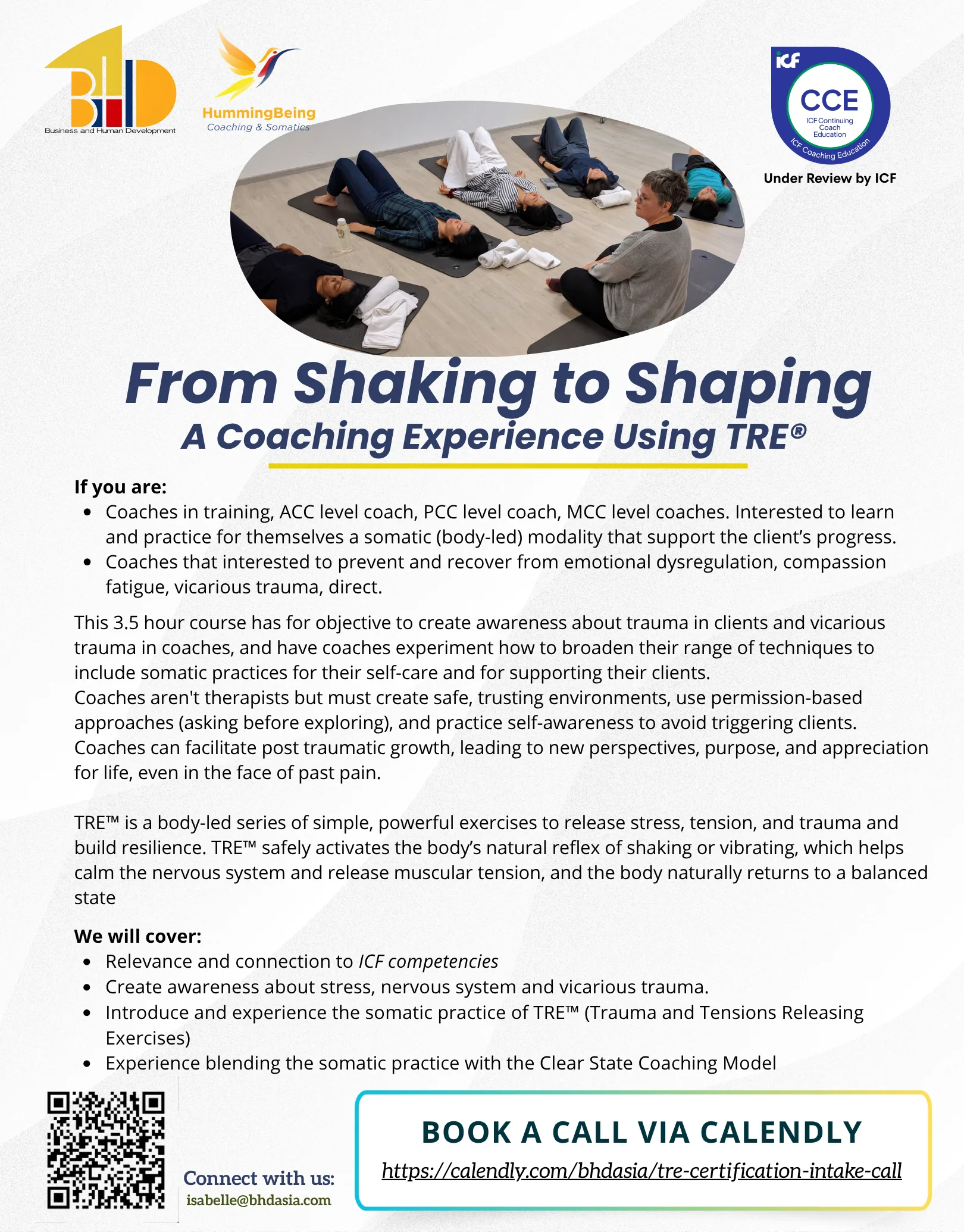From Shaking to Shaping — full course details: who this coaching experience is for and what we will cover